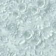 Paper Flowers Green non-woven wallpaper roll with 3D floral collage pattern