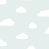Aqua pastel cloud pattern non-woven wallpaper roll VRKG04-816