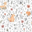 Calm Forest kids woodland animals and florals non-woven wallpaper roll VRKG05-815