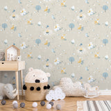 Woodland Friends Beige / Neutral by Veer Decor Kids Wallpaper – Veer Decor VRKG07-313