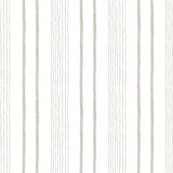 Hand Drawn Stripe Beige non-woven unpasted wallpaper roll with vertical lines, 20.86 in x 33 ft