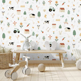 The Simple Life Multi by Veer Kids Novelty Wallpaper – Veer Decor VRKG07-515
