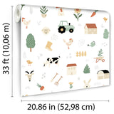 The Simple Life Multi by Veer Kids Novelty Wallpaper – Veer Decor VRKG07-515
