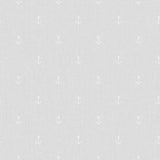 Anchors Away Grey non-woven wallpaper roll with small anchor motif