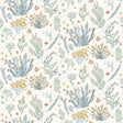 Mini Lovely Flowers multi-color non-woven wallpaper roll with hand-drawn floral pattern