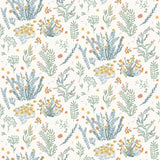 Mini Lovely Flowers multi-color non-woven wallpaper roll with hand-drawn floral pattern