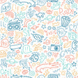 Doodle Multi non-woven kids novelty wallpaper roll by Veer Decor VRKG10-754