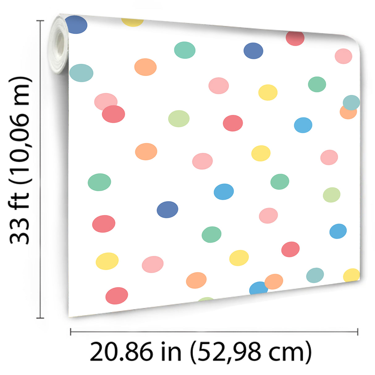 Polka Dot Party Multicolor by Veer Decor Kids Wallpaper – Veer Decor VRKG10-915