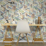 Notting Hill Blue by Veer Decor Kids Novelty Wallpaper – Veer Decor VRKG11-679