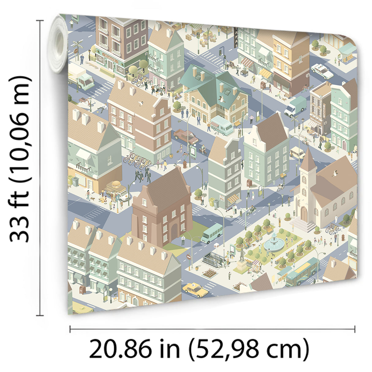 Notting Hill Blue by Veer Decor Kids Novelty Wallpaper – Veer Decor VRKG11-679