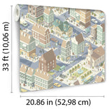 Notting Hill Blue by Veer Decor Kids Novelty Wallpaper – Veer Decor VRKG11-679