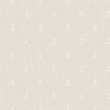 Anchors Away beige nautical anchor pattern wallpaper roll by Veer Decor