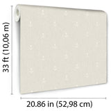 Anchors Away Beige by Veer Decor Nautical Kids Wallpaper – VRKG17-828