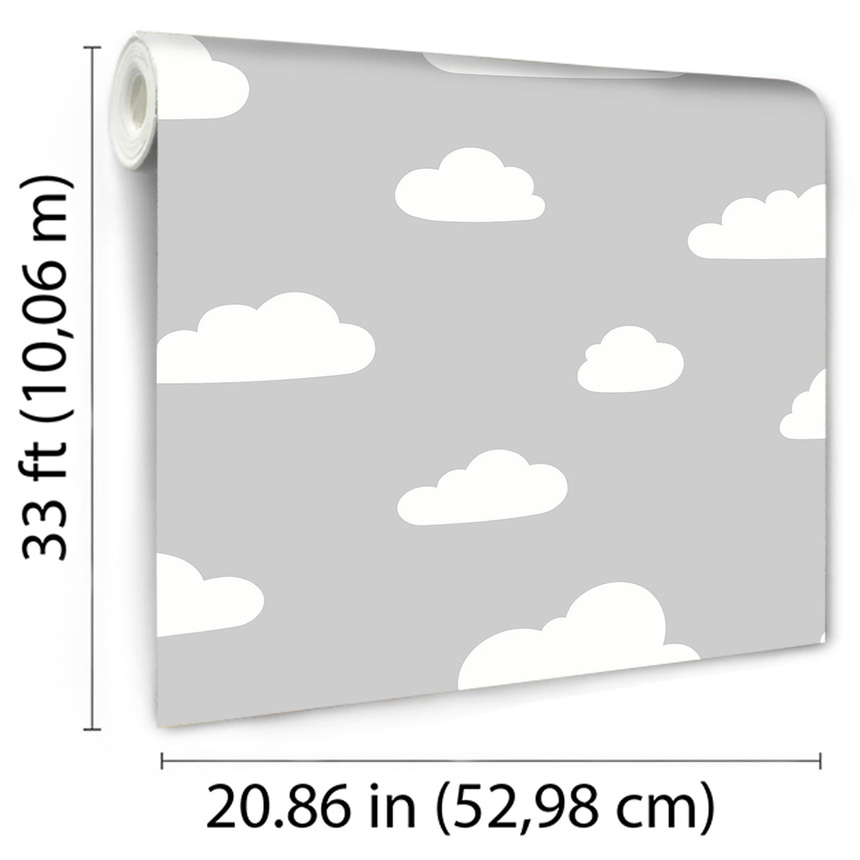 Clouds Grey by Veer Decor Kids Wallpaper – Veer Decor VRKG19-816