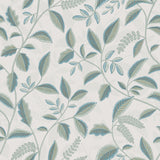 Tranquil Leafy Vine Green non-woven unpasted wallpaper roll with leafy vine pattern