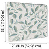 Tranquil Leafy Vine Green by Veer Decor Non-Woven Unpasted Wallpaper – Veer Decor VRNO04-066