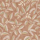 Tranquil Leafy Vine Orange wallpaper roll showing leafy vine pattern on orange background