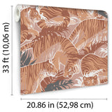 Tiger Squad Orange by Veer Decor Animal Print Wallpaper – Veer Decor VRNO05-596
