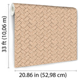 Faux Natural Weave Beige by Veer Decor Textured Vinyl Wallpaper – Veer Decor VRNO07-096