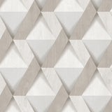 Modern Losange Wood Beige geometric wood-look textured wallpaper roll