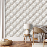 Modern Losange Wood Beige by Veer Decor Geometric Textured Wallpaper – Veer Decor VRNO07-196