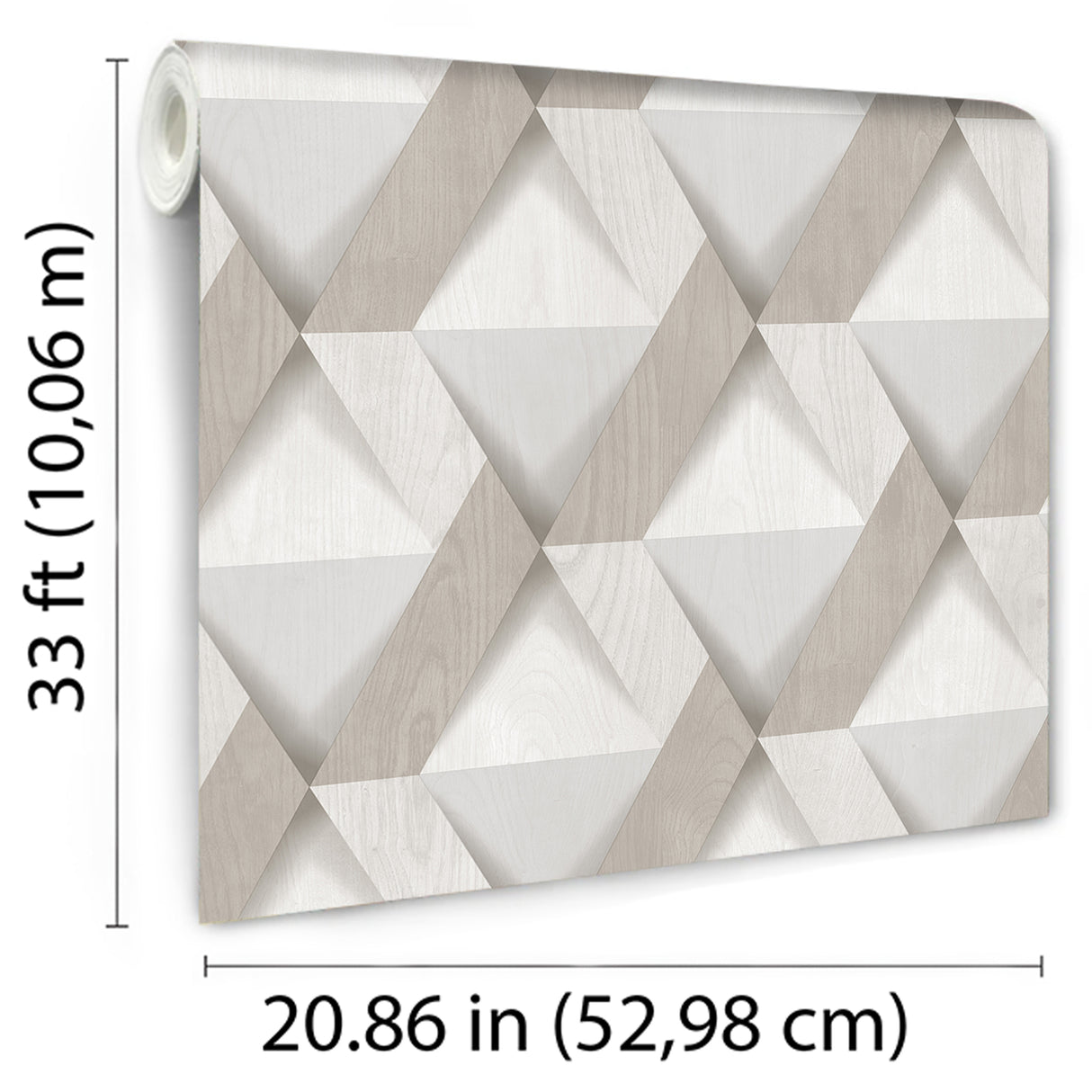 Modern Losange Wood Beige by Veer Decor Geometric Textured Wallpaper – Veer Decor VRNO07-196