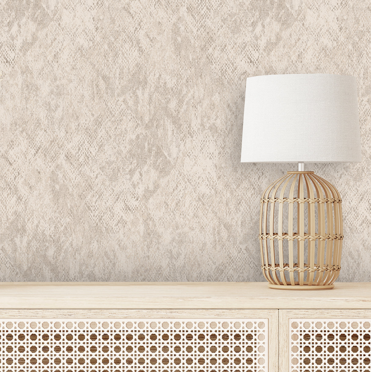 Python Diamond Texture Beige by  Textured Geometric Wallpaper – Veer Decor VRNO07-433
