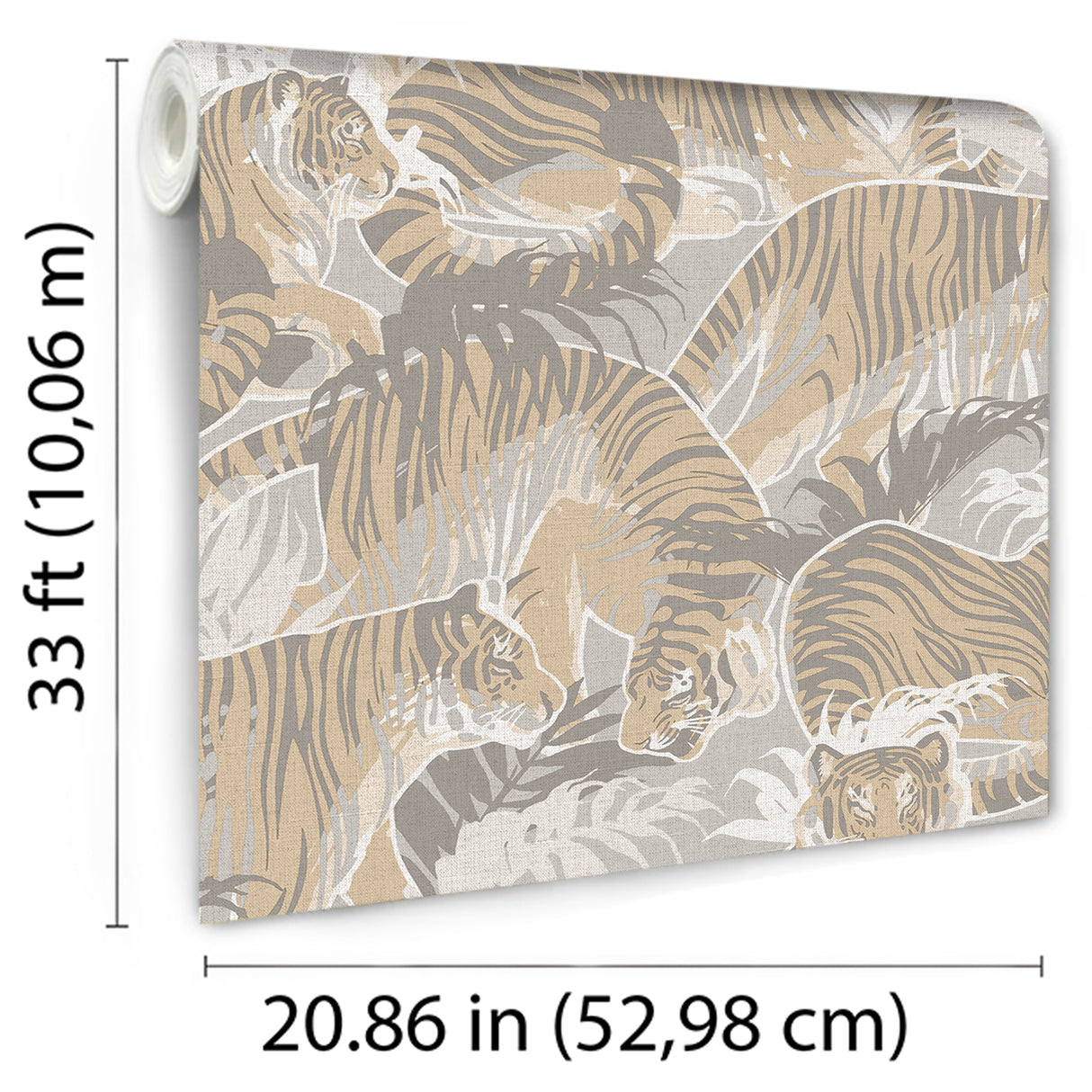 Tiger Squad Beige by Veer Decor Animal Print Wallpaper – VRNO07-596
