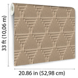 Rope Weave Diamond Beige by Veer Decor Textured Non-Woven Unpasted Wallpaper – Veer Decor VRNO07-886
