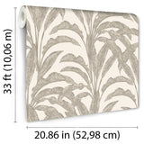 Luxe Tropical Palm Beige and Cream by Veer Decor Botanical Wallpaper – Veer Decor VRNO07-916