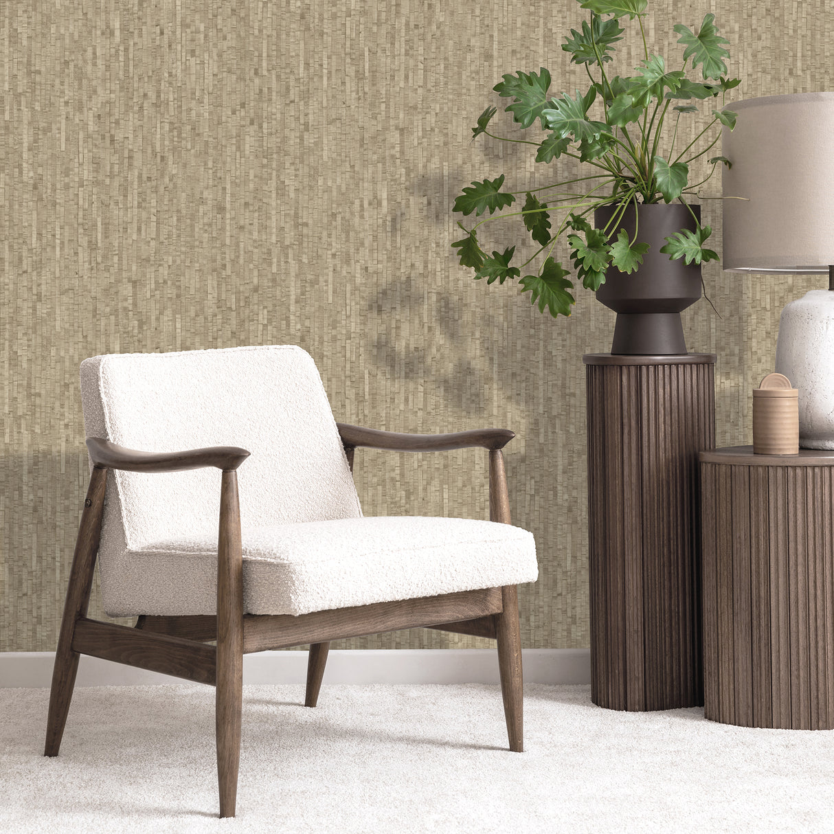 Faux Natural Straw Beige by Veer Decor Textured Vinyl Wallpaper – Veer Decor VRNO07-946