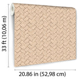 Faux Natural Weave Taupe by  Wallpaper – Veer Decor VRNO08-096