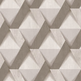 Modern Losange Wood Taupe geometric textured vinyl wallpaper roll VRNO08-196