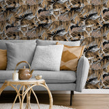 Tiger Squad Terra Noir Black by Veer Decor Animal Print Wallpaper – VRNO08-596