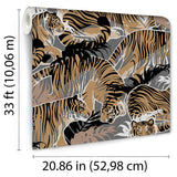 Tiger Squad Terra Noir Black by Veer Decor Animal Print Wallpaper – VRNO08-596