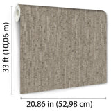 Faux Natural Straw Taupe by Veer Decor Textured Vinyl Wallpaper – Veer Decor VRNO08-946