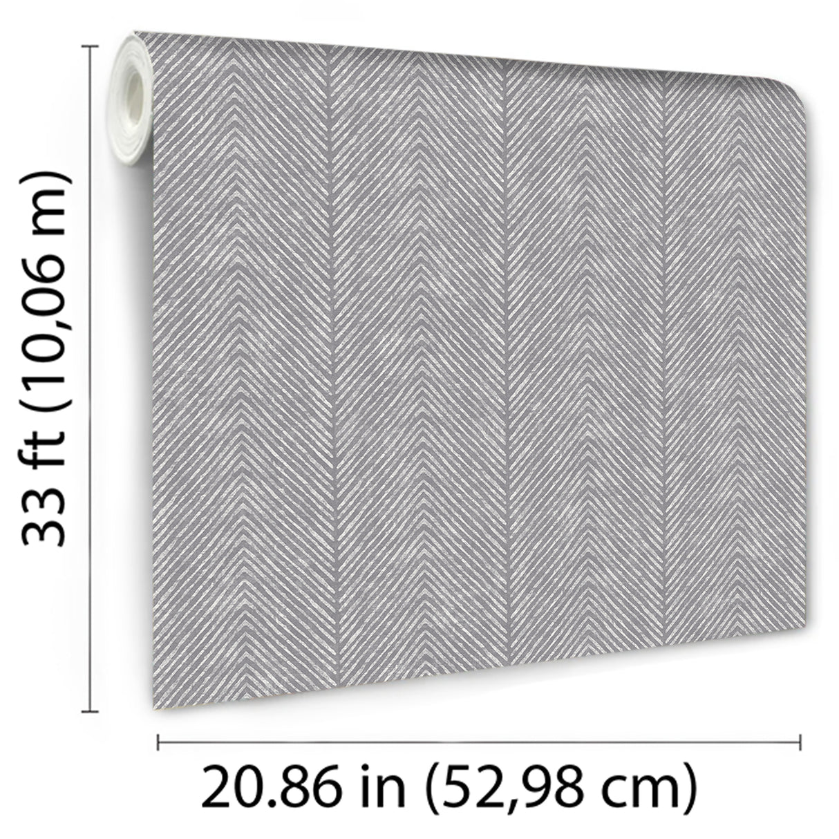 Natural Herringbone Dark Gray by Nomad Herringbone Textured Vinyl Wallpaper – Veer Decor VRNO09-296