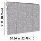 Natural Herringbone Dark Gray by Nomad Herringbone Textured Vinyl Wallpaper – Veer Decor VRNO09-296