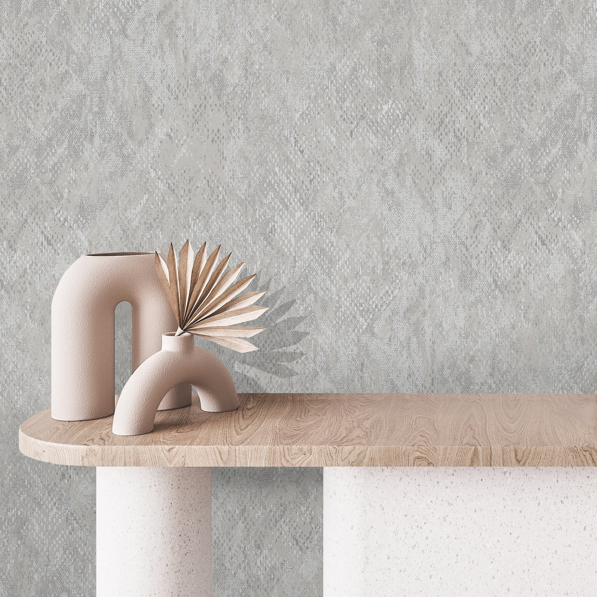 Python Diamond Texture Light Gray by Veer Decor Geometric Textured Metallic Wallpaper – Veer Decor VRNO09-433
