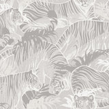 Tiger Squad Gray textured animal print wallpaper roll by Veer Decor VRNO09-596