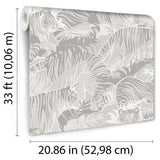 Tiger Squad Gray by Veer Decor Animal Print Wallpaper – Veer Decor VRNO09-596