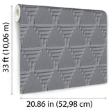 Rope Weave Diamond Dark Gray by Veer Decor Textured Geometric Wallpaper – Veer Decor VRNO09-886