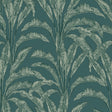 Luxe Tropical Palm Green Wallpaper roll showing tropical palm fronds in green on textured vinyl