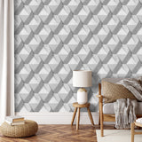 Modern Losange Wood Light Gray by Veer Decor Geometric Wallpaper – Veer Decor VRNO19-196