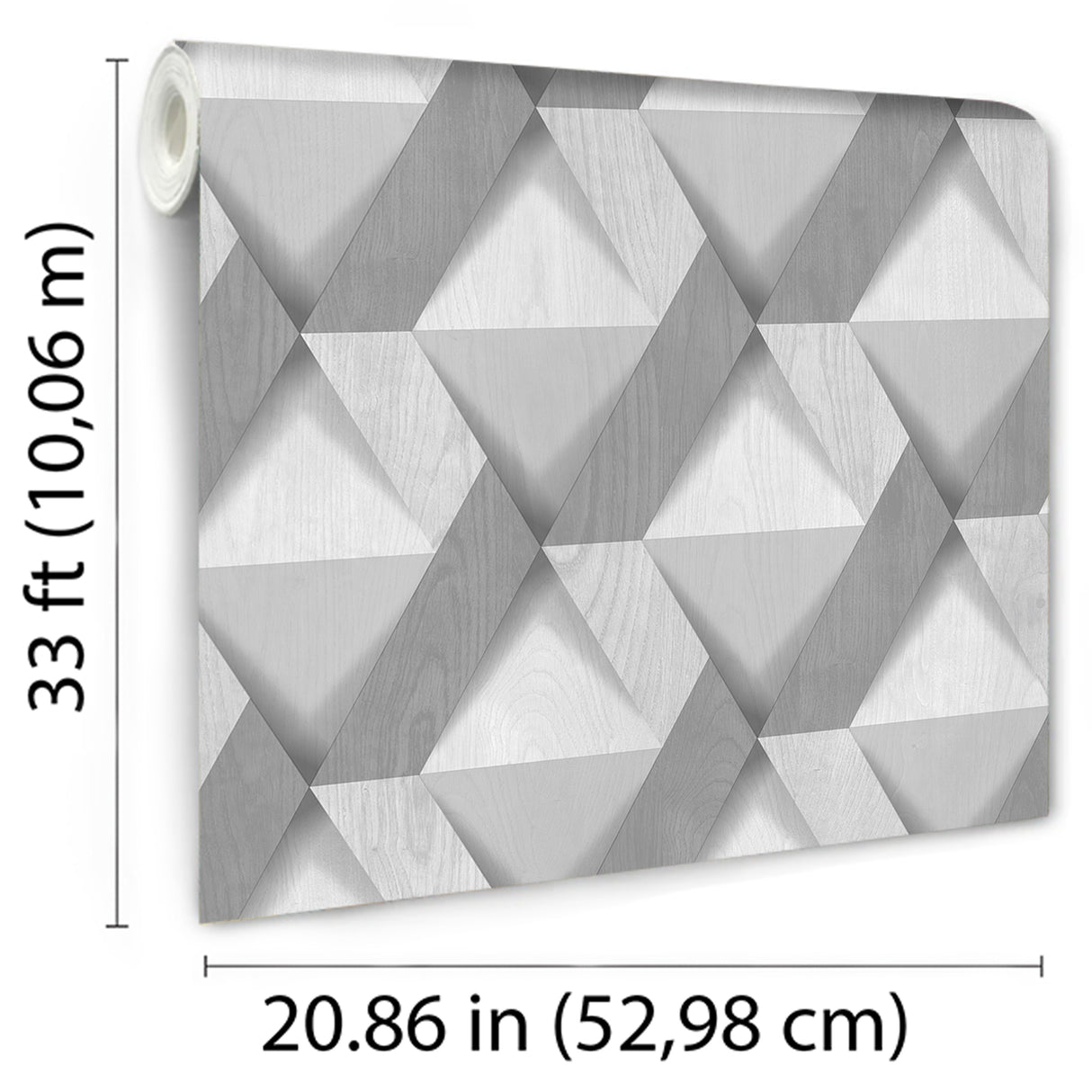 Modern Losange Wood Light Gray by Veer Decor Geometric Wallpaper – Veer Decor VRNO19-196