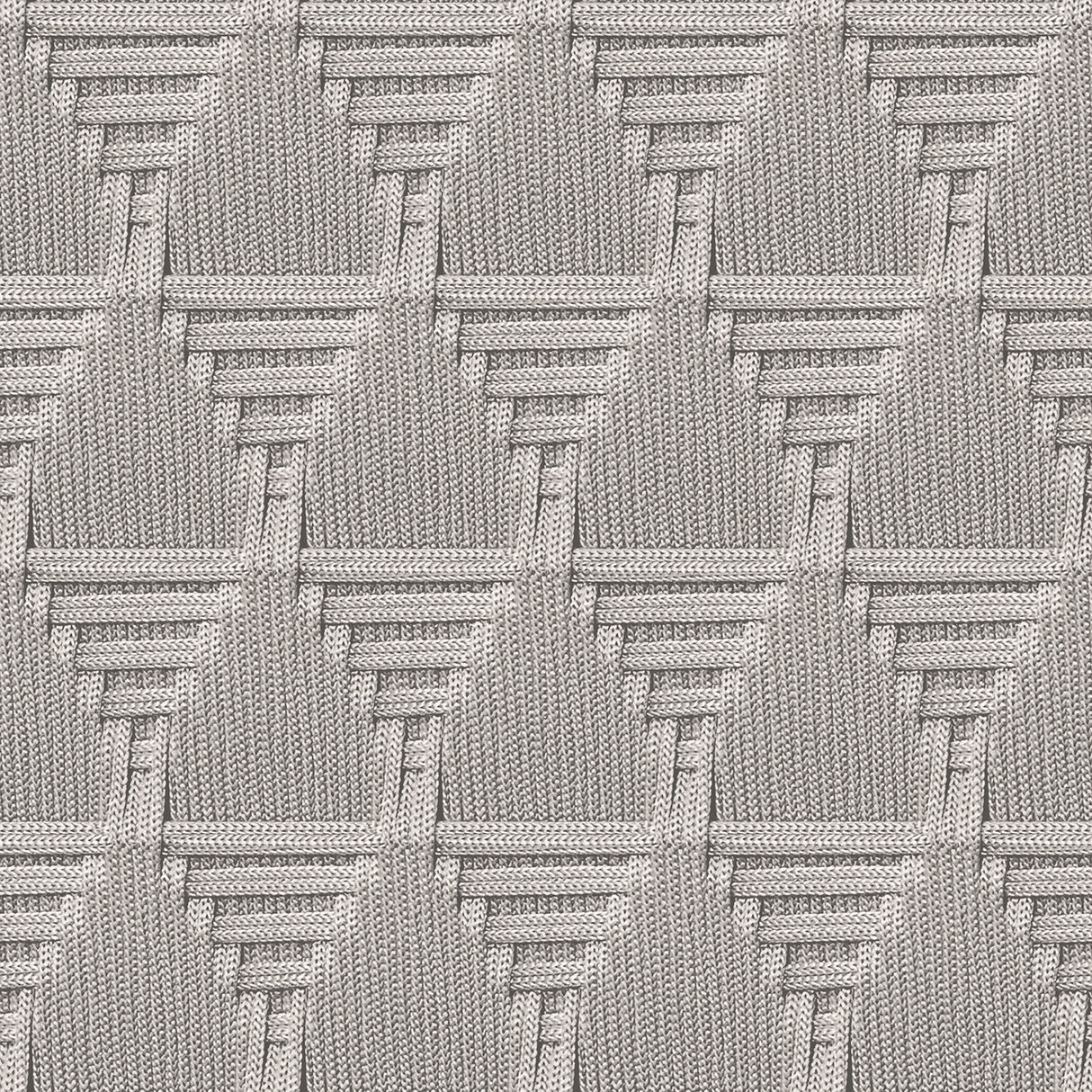 Rope Weave Diamond Light Gray textured geometric wallpaper roll VRNO19-886