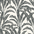 Luxe Tropical Palm gray and cream textured vinyl wallpaper roll with palm fronds pattern