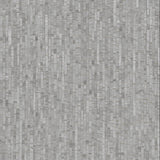 Faux Natural Straw Light Gray textured vinyl wallpaper roll and lifestyle room view