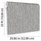 Faux Natural Straw Light Gray by Veer Decor Textured Vinyl Wallpaper – Veer Decor VRNO19-946