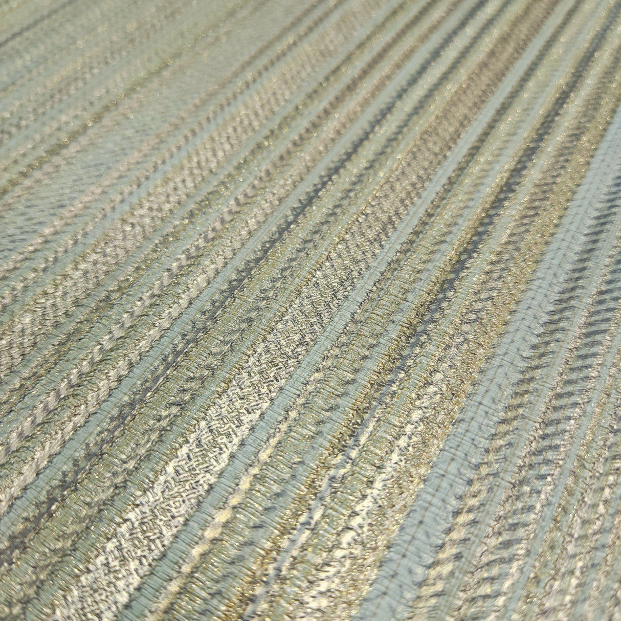 Glint Stria Stripe Blue by Veer Decor Textured Metallic Vinyl Wallpaper – Veer Decor VRVE01-566